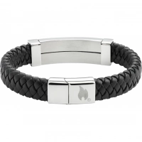 Браслет Zippo Steel Bar Braided Leather Bracelet (22 см) купить в Волгограде