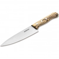 Кухонный шеф-нож Boker Tenera Chef’s Medium Ice Beech, 158 мм, сталь С75, рукоять белый бук купить в Волгограде