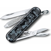 Нож перочинный Victorinox  Classic, сталь X55CrMo14, рукоять Cellidor®, синий камуфляж купить в Волгограде