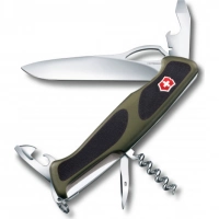 Нож перочинный Victorinox RangerGrip 61 0.9553.MC4 130мм 11 функций чёрно-зеленый купить в Волгограде