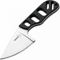 Нож с фиксированным клинком шейный Chad Los Banos Design SFB Neck, Boker Plus 02BO321, сталь 440C Satin, рукоять стеклотекстолит G10 купить в Волгограде