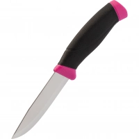 Нож с фиксированным лезвием Morakniv Companion Magenta, сталь Sandvik 12C27, рукоять резина/пластик, пурпурный купить в Волгограде