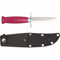 Нож с фиксированным лезвием Morakniv Scout 39 Safe Cerise, сталь Sandvik 12С27, рукоять береза, розовый купить в Волгограде