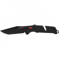 Полуавтоматический складной нож Trident Mk3 Black-Red Tanto, сталь D2, рукоять GRN купить в Волгограде